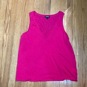Pink Express  V neck tank L